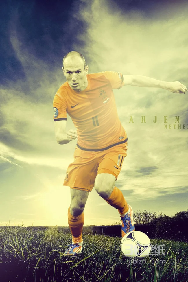 荷兰足球明星-罗本手机壁纸1