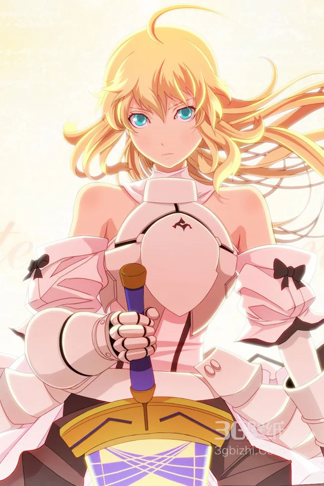 拿着大刀的动漫少女桌面壁纸1