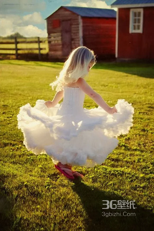 穿婚纱的小女孩手机桌面壁纸下载1