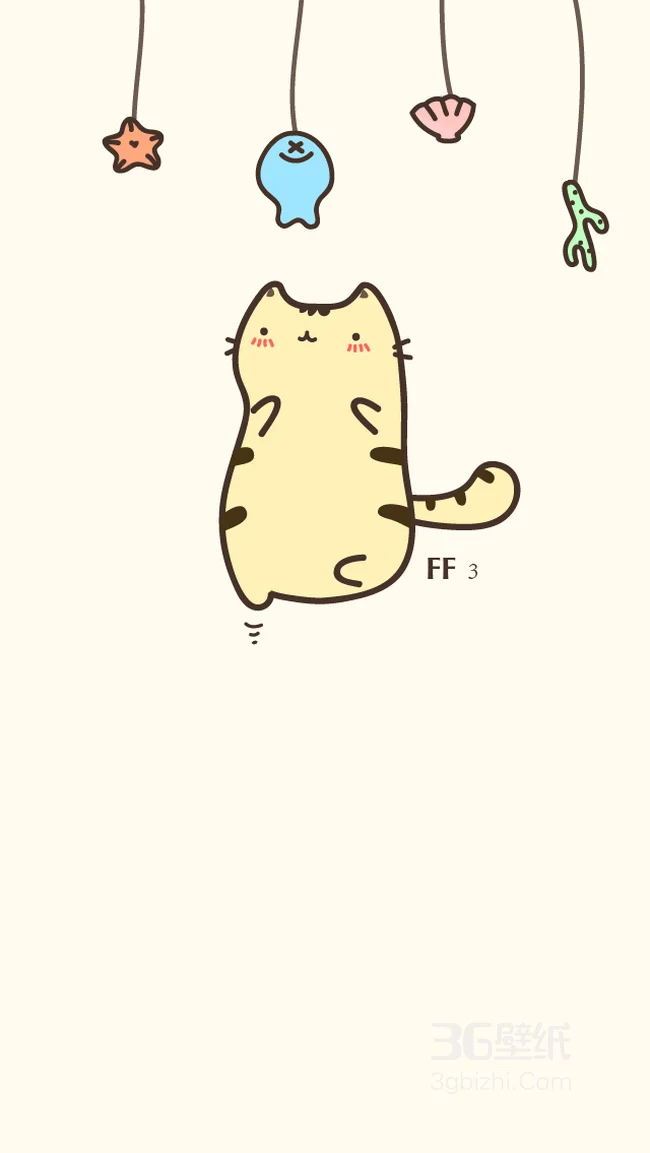 猫改不了吃鱼-可爱手机壁纸1