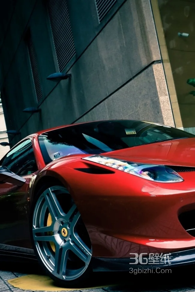 红色法拉利超级跑车手机壁纸1
