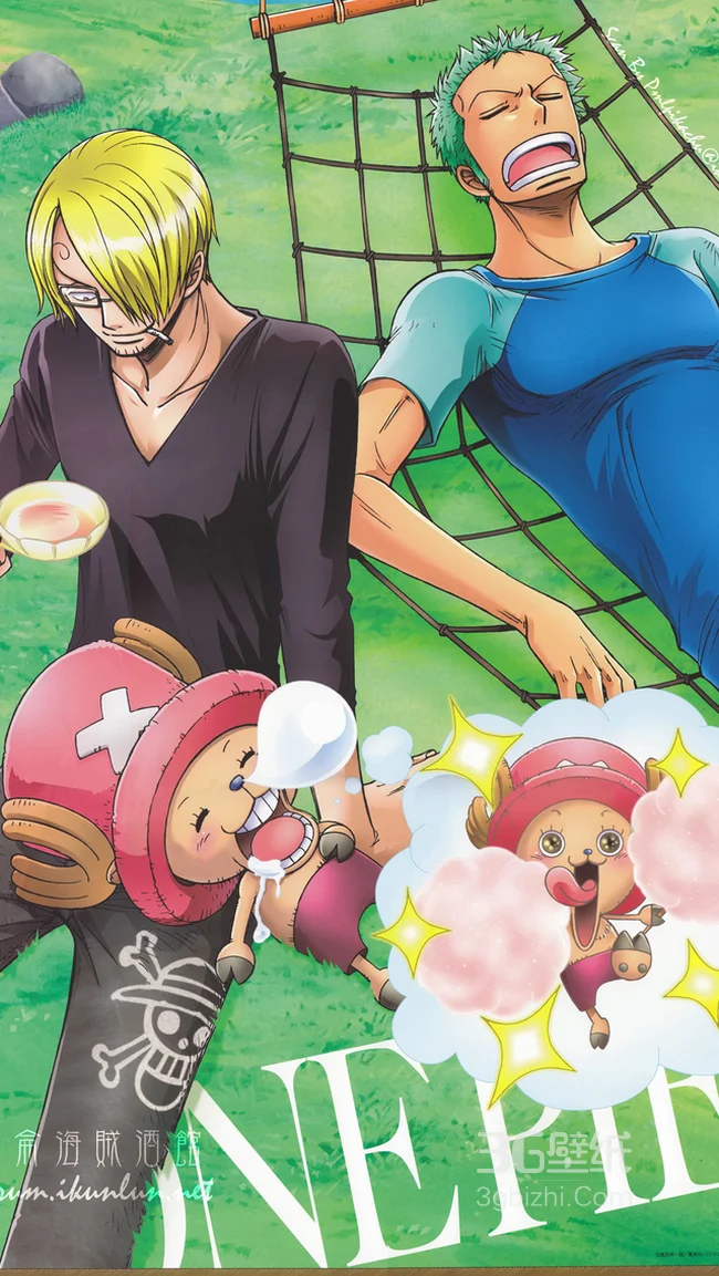 海贼王系列壁纸之躺在吊床上的索隆1