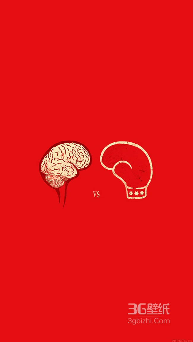 大脑与拳套手机背景1