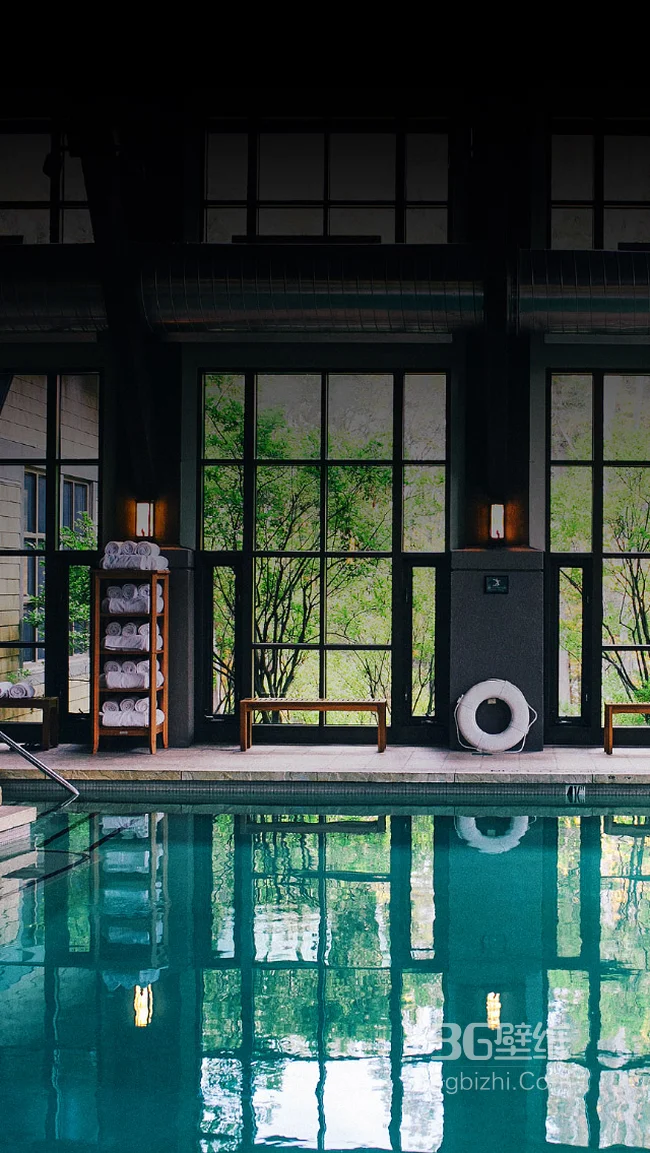 豪宅内的泳池手机壁纸1