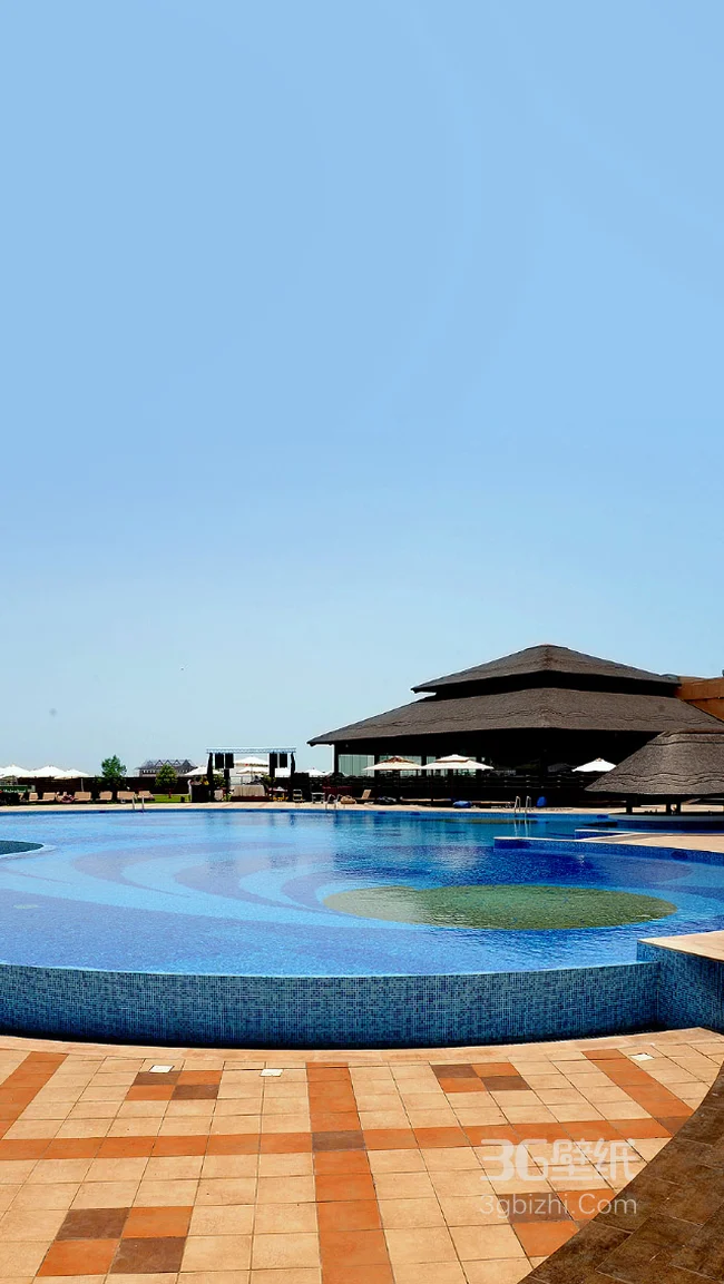 豪华酒店游泳池手机壁纸1