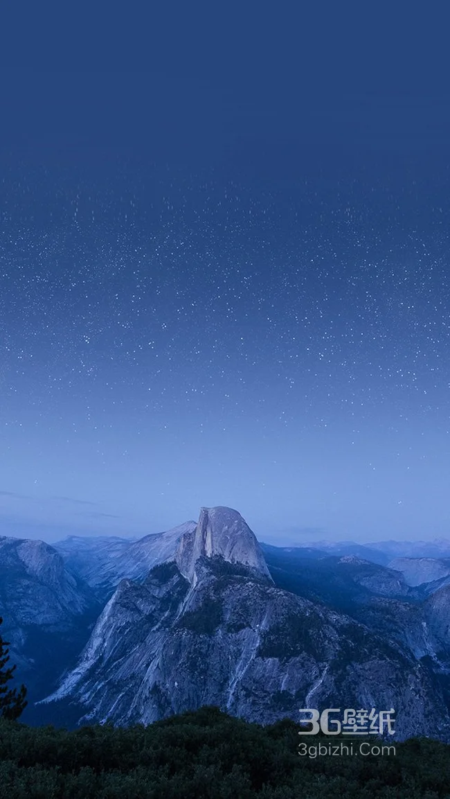 夜幕下的青山风景手机壁纸1