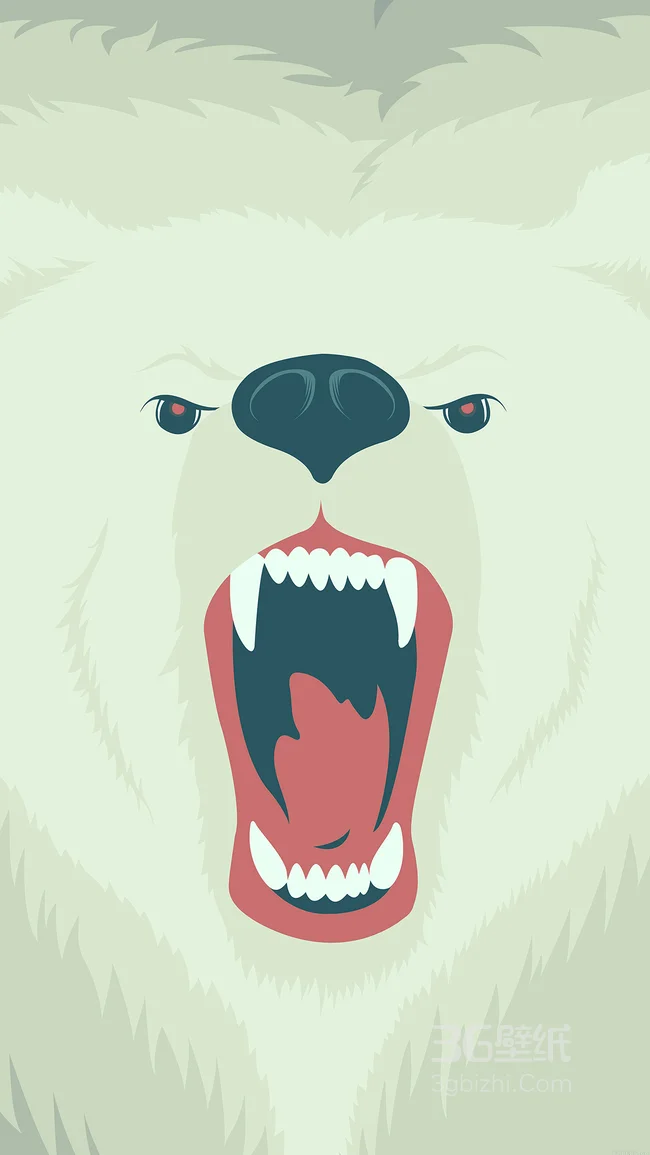 动漫北极熊创意手机背景1