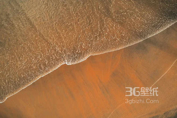 蔚蓝的大海沙滩，上帝视角的海滩图片6