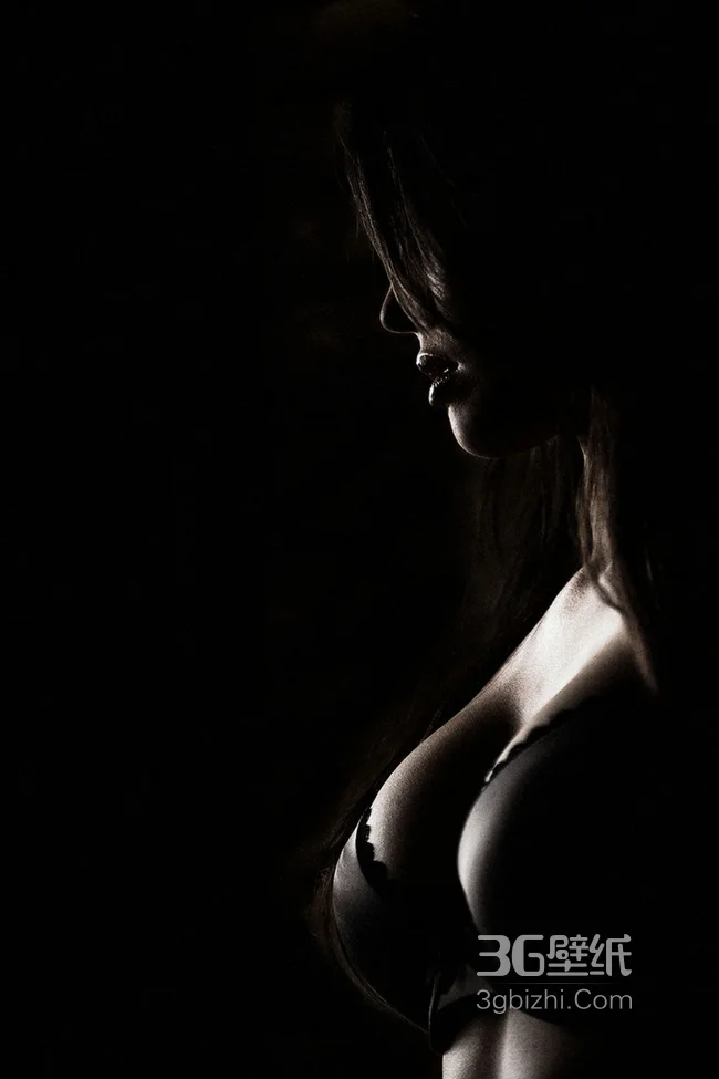 黑色背景 欧美女人 内衣 性感手机壁纸1