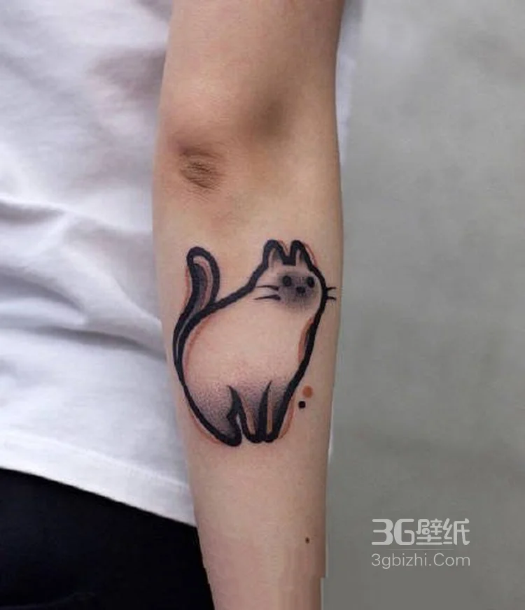 小动物纹身图案，可爱的女生手臂小动物纹身小图案3
