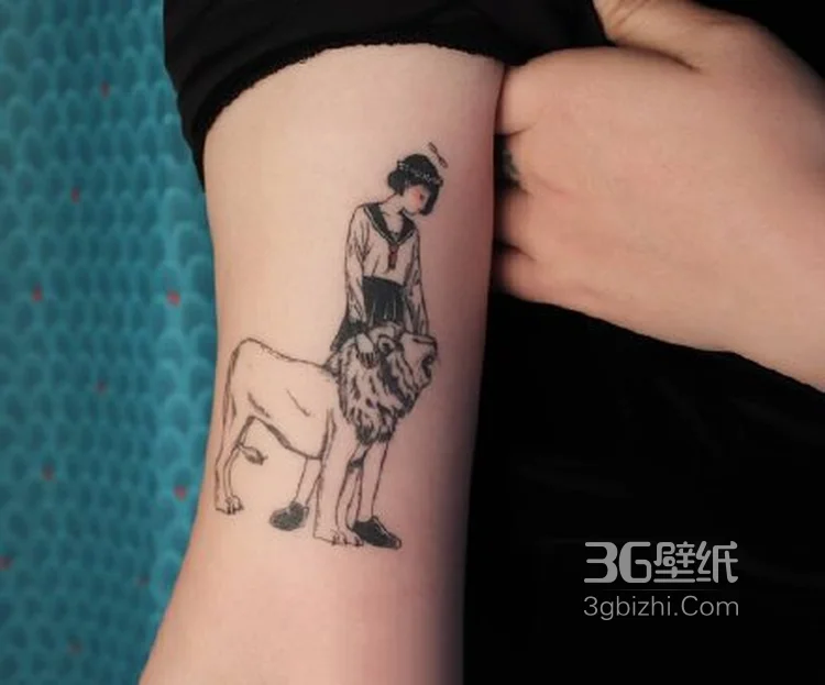 青涩可爱的制服学生妹子纹身图案图集6