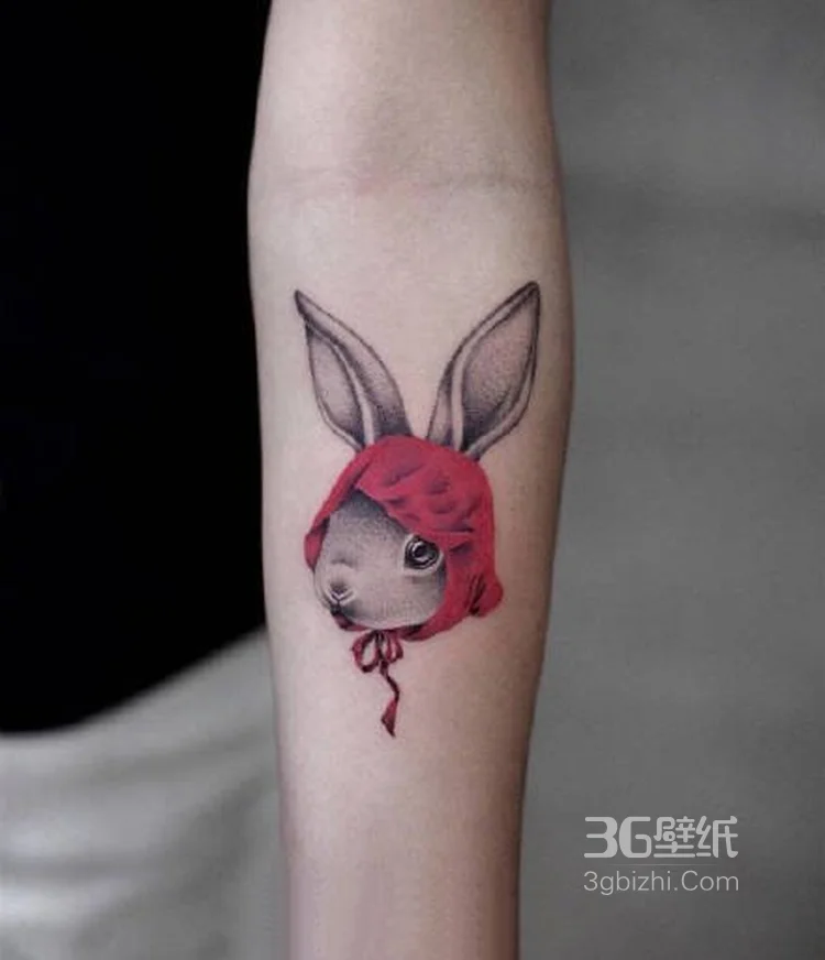 小动物纹身图案，可爱的女生手臂小动物纹身小图案4