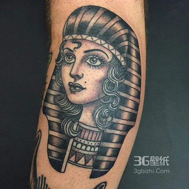 古埃及纹身 黑灰色调神秘的古埃及图腾纹身图案2