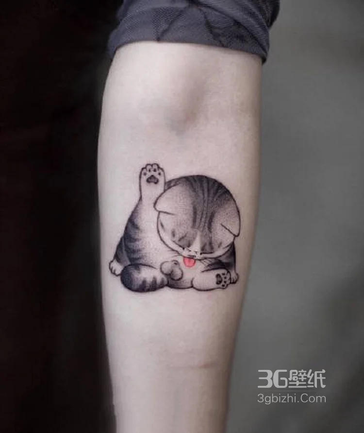 小动物纹身图案，可爱的女生手臂小动物纹身小图案2