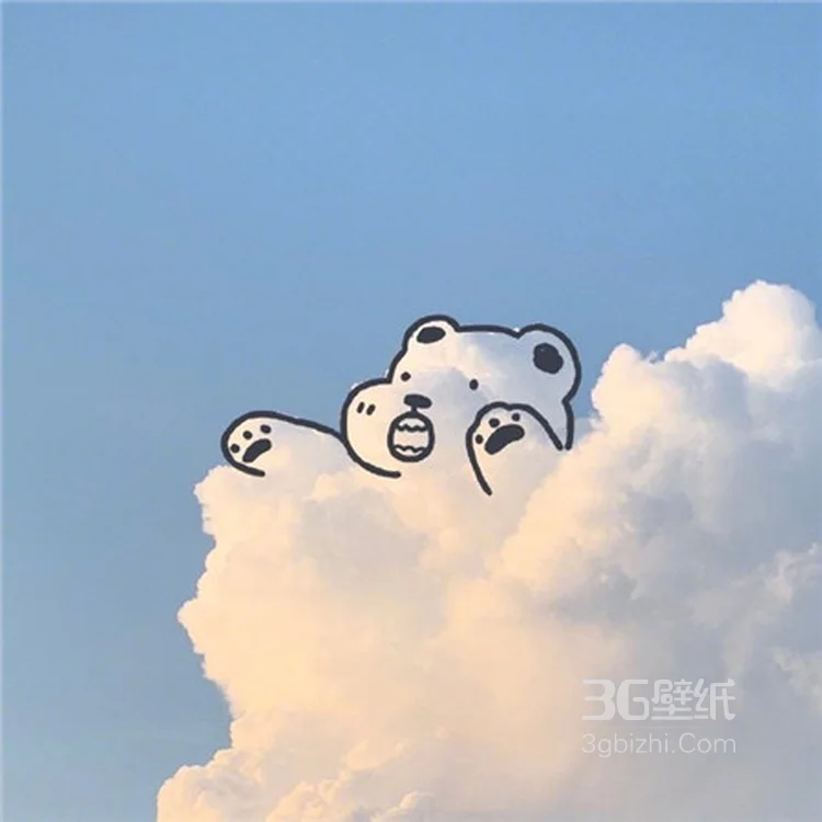 如果白云加上一些可爱的创意手绘是什么样子的呢？4