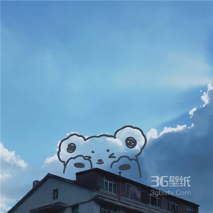 如果白云加上一些可爱的创意手绘是什么样子的呢？3