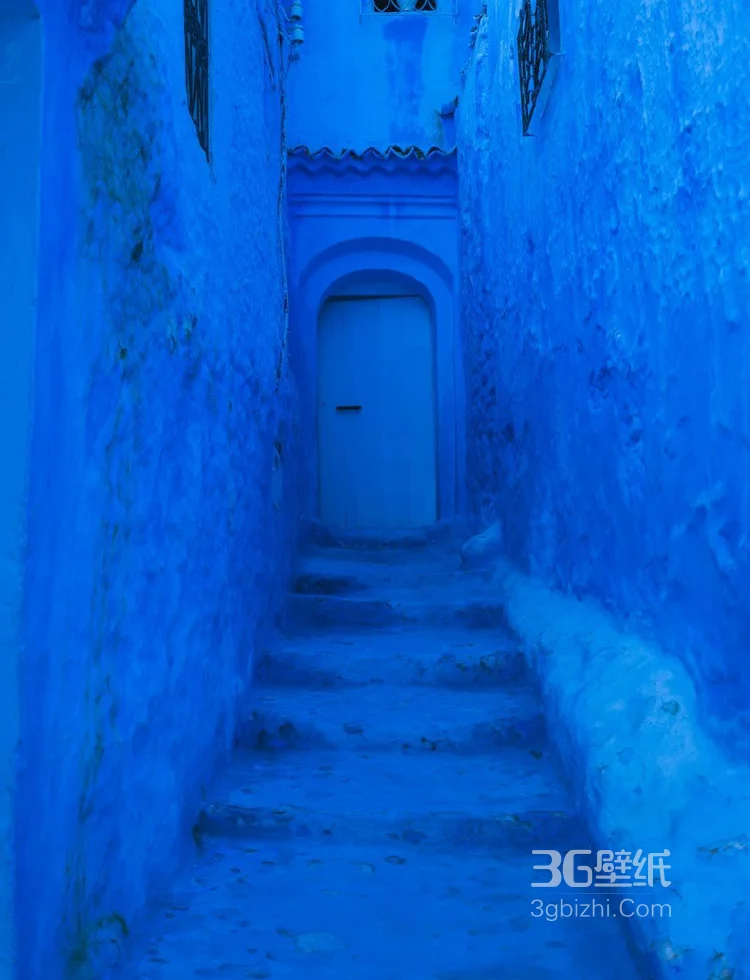 蓝色小镇图片，摩洛哥西北部梦幻的蓝色小镇欣赏7