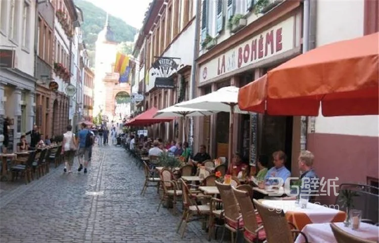 最美小镇之一海德堡不同的色彩和格局图片5