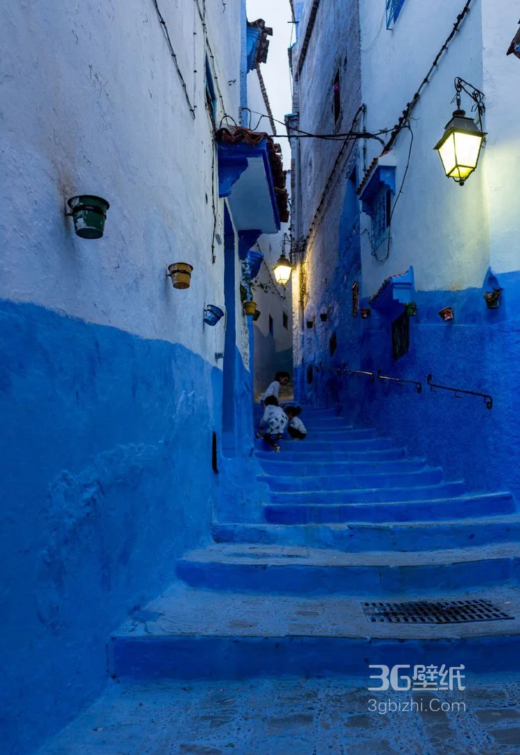 蓝色小镇图片，摩洛哥西北部梦幻的蓝色小镇欣赏8