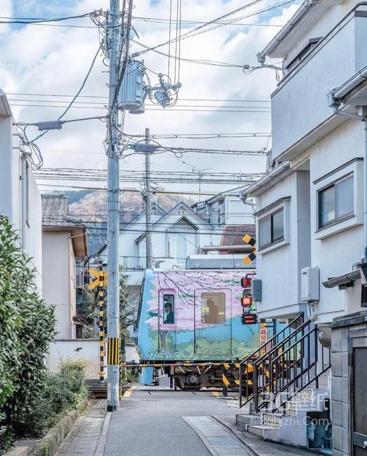 海边小清新小镇的有轨电缆车6