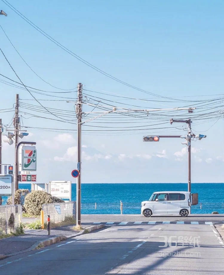 海边小清新小镇的有轨电缆车2