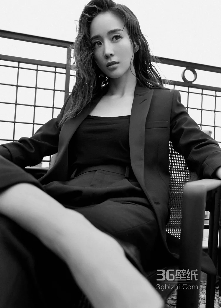 张钧甯干练性感，攻气十足黑色西服写真图片8