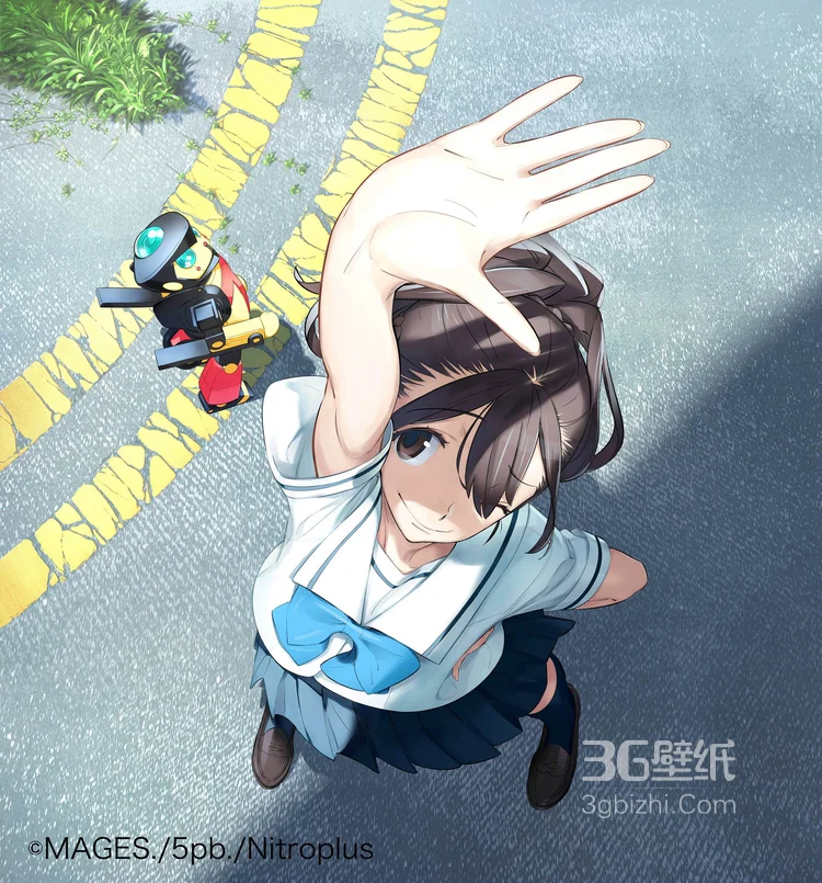 街道边，弹钢琴，站在河边，餐厅内的动漫少女图片6