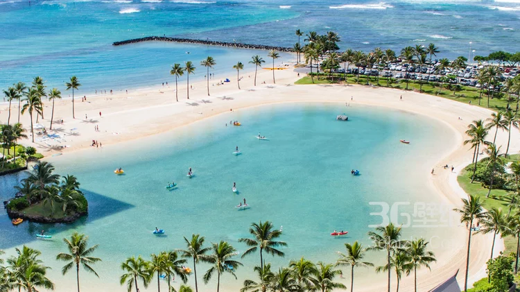 高清的沙滩海滨浴场图片3