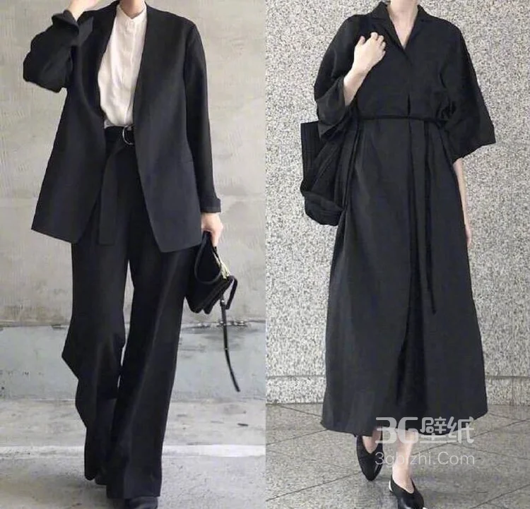 黑色风格女神范长外套时尚穿衣搭配图片大全8