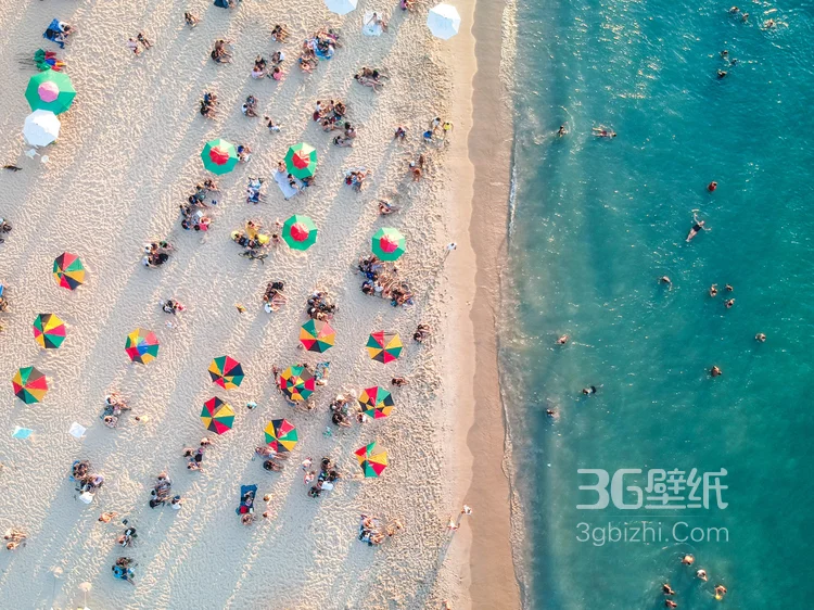 高清的沙滩海滨浴场图片8