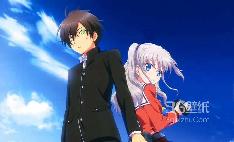 穿着红色校服的动漫可爱少女图片2