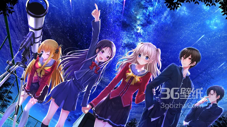 穿着红色校服的动漫可爱少女图片4