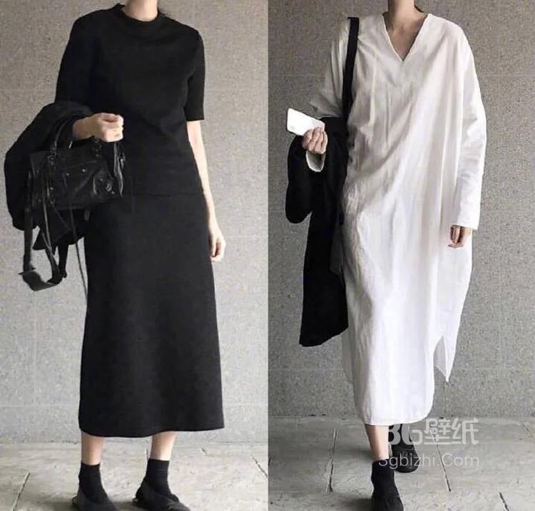 黑色风格女神范长外套时尚穿衣搭配图片大全4