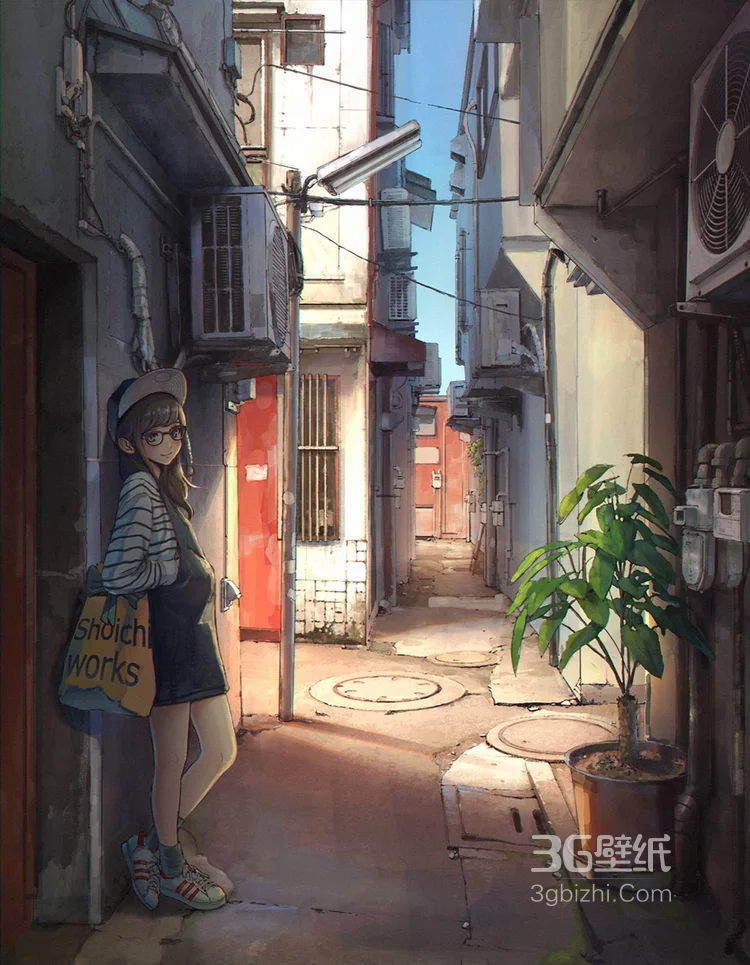 街道边，弹钢琴，站在河边，餐厅内的动漫少女图片5