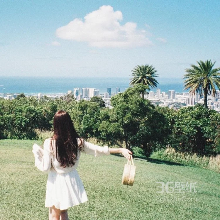 海边旅拍新姿势不拍脸只秀背的拍照姿势图片大全3