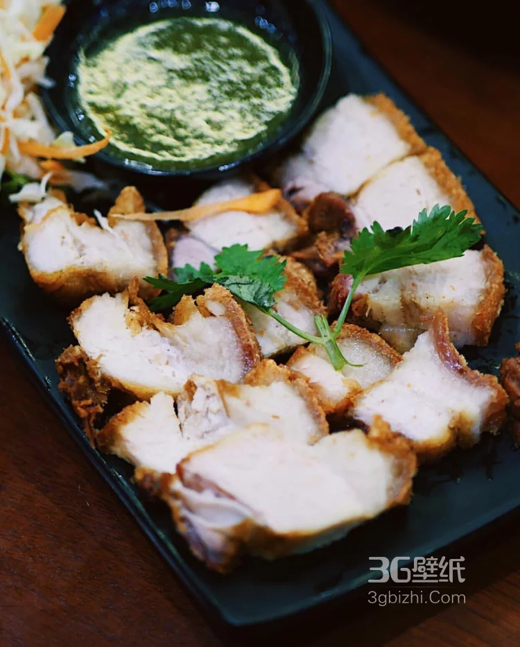 牛排，炸肉芥末，口水鸡，芥末面的食物高清图片大全2