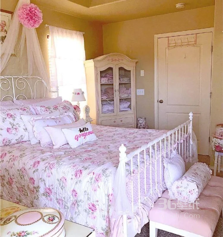女生粉色风格设计，充满少女气息的房间布置图片6