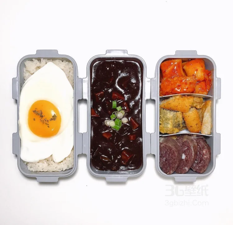 精致的韩式便当泡菜，沙拉，，橘子，粉丝等图片大全4