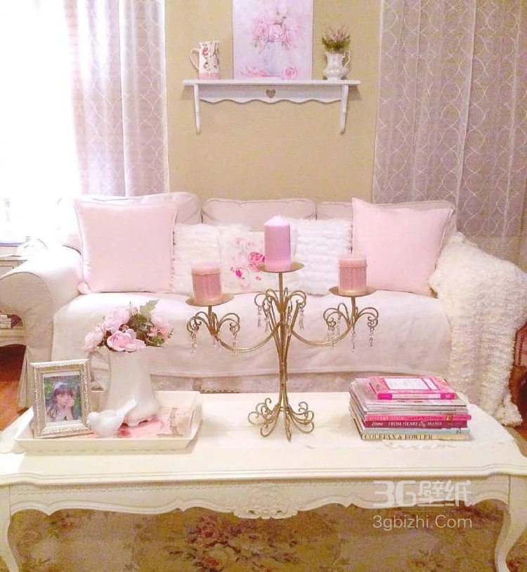 女生粉色风格设计，充满少女气息的房间布置图片7