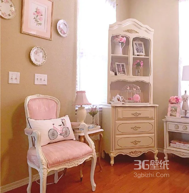 女生粉色风格设计，充满少女气息的房间布置图片4