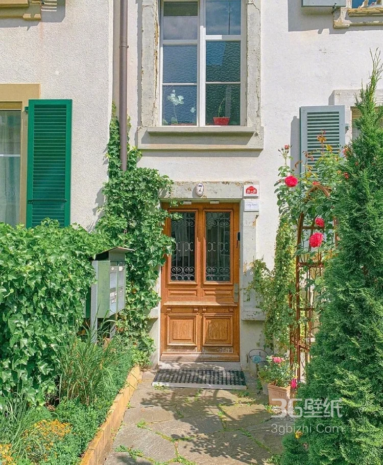 蓝天白云，大山城镇，唯美的国外风光图片8