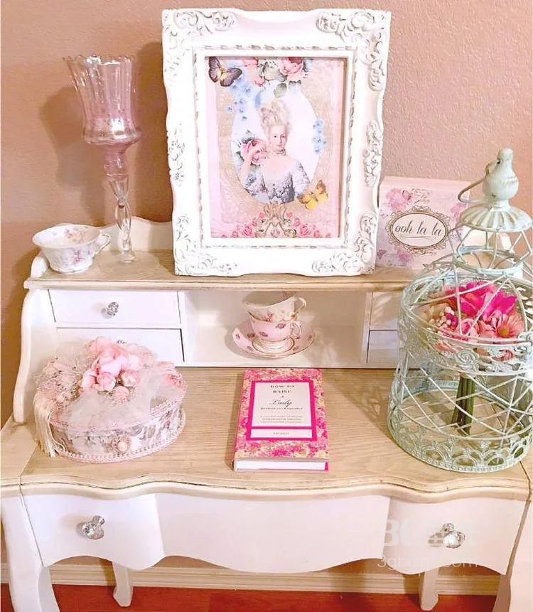 女生粉色风格设计，充满少女气息的房间布置图片5