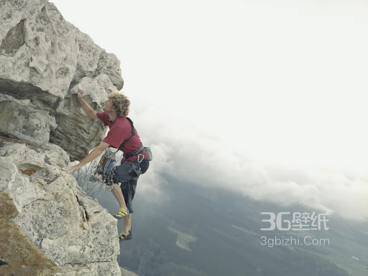 勇攀高峰，享受征服的快感，登山极限运动图片素材3