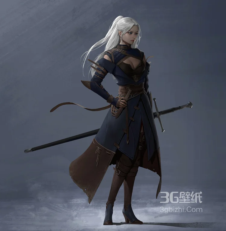 不爱美妆爱武装的动漫美女战士图片5