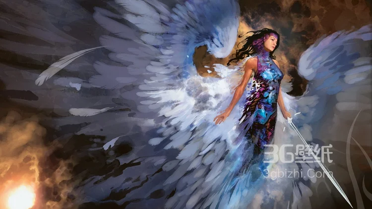 是天使还是魔鬼，高清带翅膀的动漫人物图片大全8