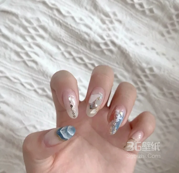 水晶雕花系列美甲参考图片3