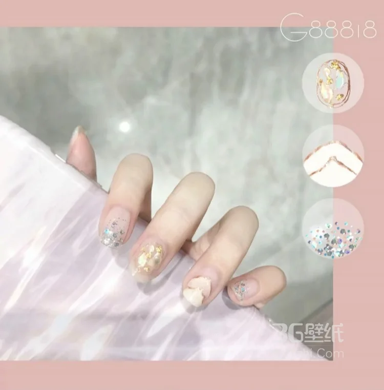 水晶雕花系列美甲参考图片5