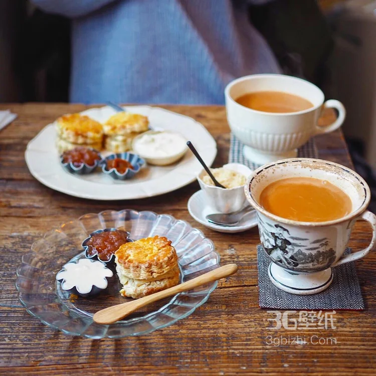 奶茶，咖啡，面包下午茶搭配图片5