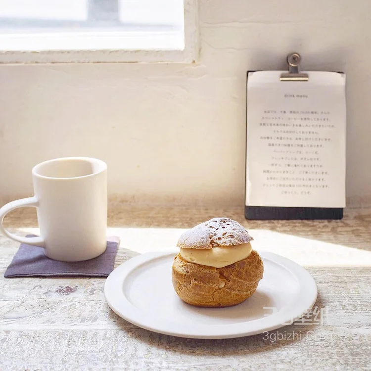 奶茶，咖啡，面包下午茶搭配图片2