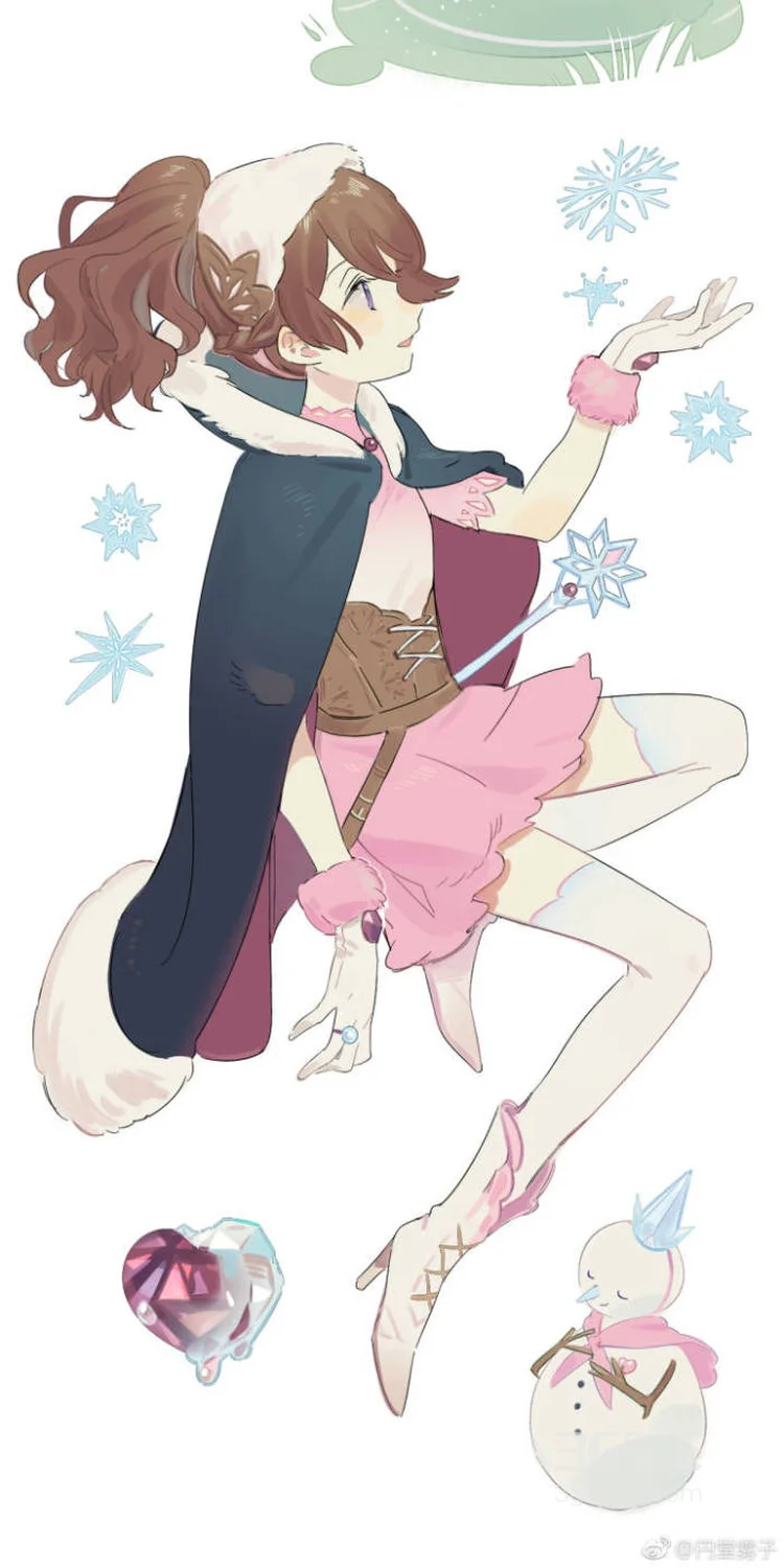 穿围兜，提着篮子 绑着辫子的可爱动漫女生组图图片5